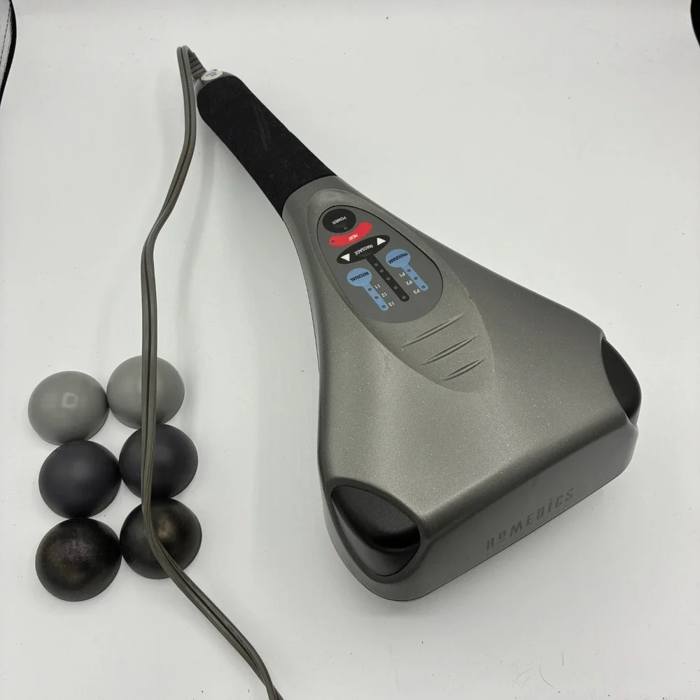 HoMedics PA-2H Pro Percussion Massager Heat Program w/ Heads tested working